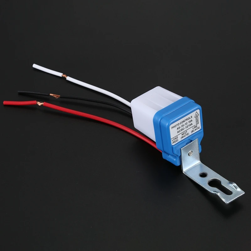 Fotocélula de encendido y apagado automático, interruptor de Sensor de fotointerruptor de luz de calle AC/DC 12V 10A, 10 Uds.