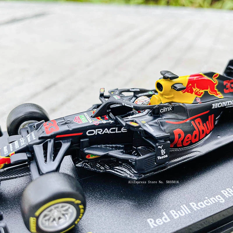 ブラーゴ-おもちゃ車1:43 2021 f1,レッドブル,レーシングモデルrb16b 33 # verstappen,モデリング,合金,ギフト,コレクション