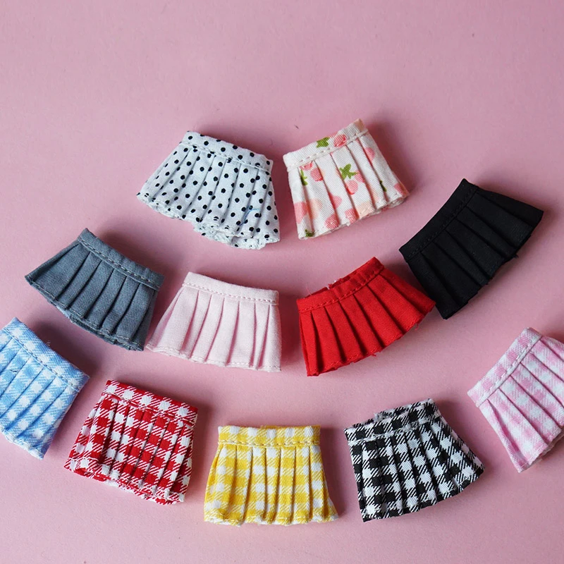 ob11 baby clothes bjd skirt  Cute plaid skirt pleated skirt  for  obitsu11,GSC,1 / 12bjd doll clothes  doll accessories Toy