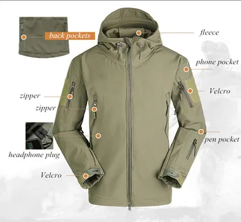 Herren taktische Jacke Wandern Hai Haut Soft shell Kleidung Wind breaker Flug Pilot Kapuze im Freien Fleece Feld jacke Hosen