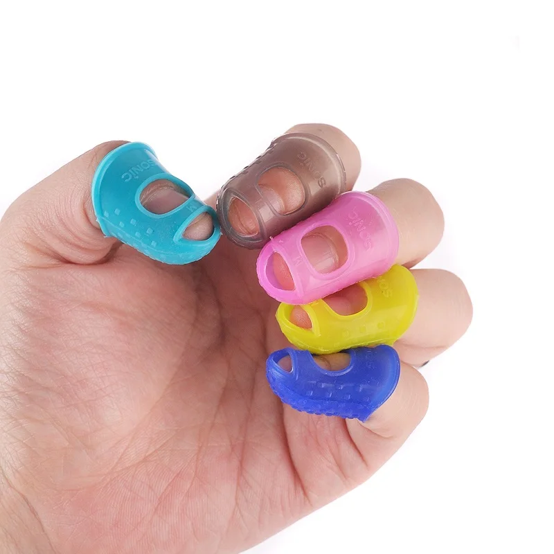 Silicone Finger Cover Guitar Fingerstall String Instrument Beginner Finger-cot Kitchen Cook Tool Finger Safety Protective Cover