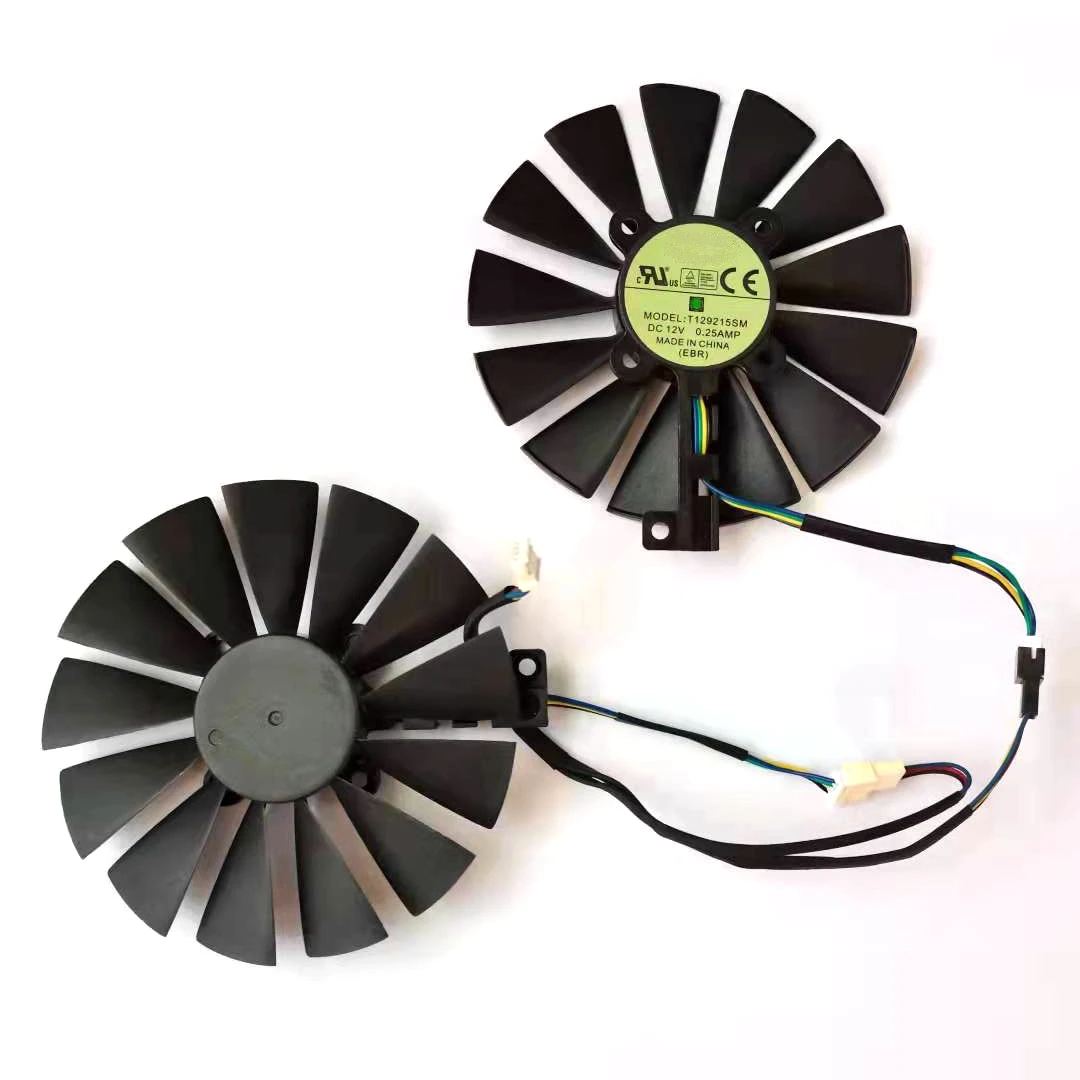 2 pçs/lote Novo FDC10M12S9-C T129215SM 4pin para ASUS STRIX RX470 RX570 fã placa gráfica