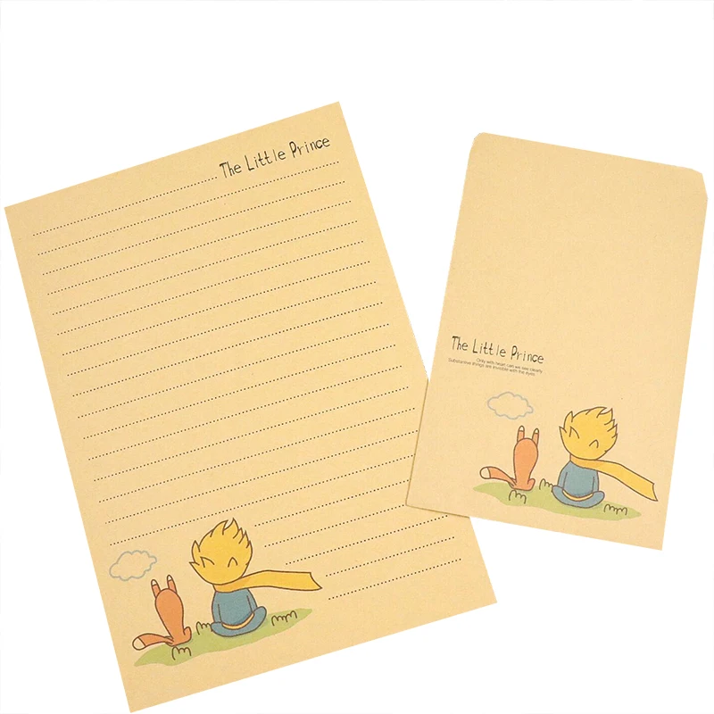 Cahier de peinture de dessin animé Kawaii, enveloppe de lettre en papier kraft, journal intime étudiant, invitation de voeux de bureau, cadeau