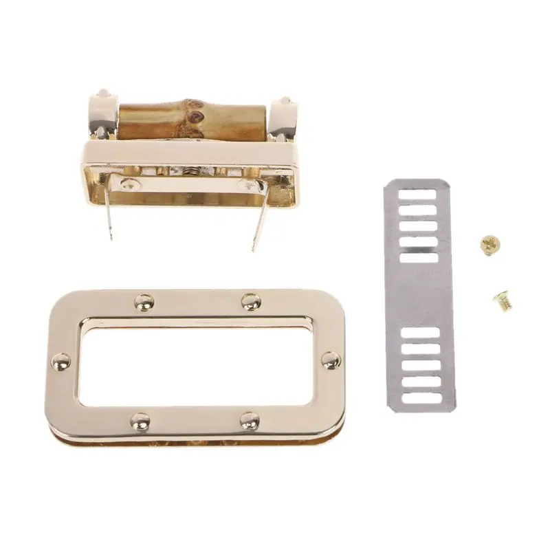 Metal Bamboo Rectangle Shape Clasp Turn Lock Twist Locks DIY Handbag Bag Purse Hardware