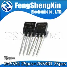 50pcs TO-92 Transistor Set 2N5551 2N5401 #3