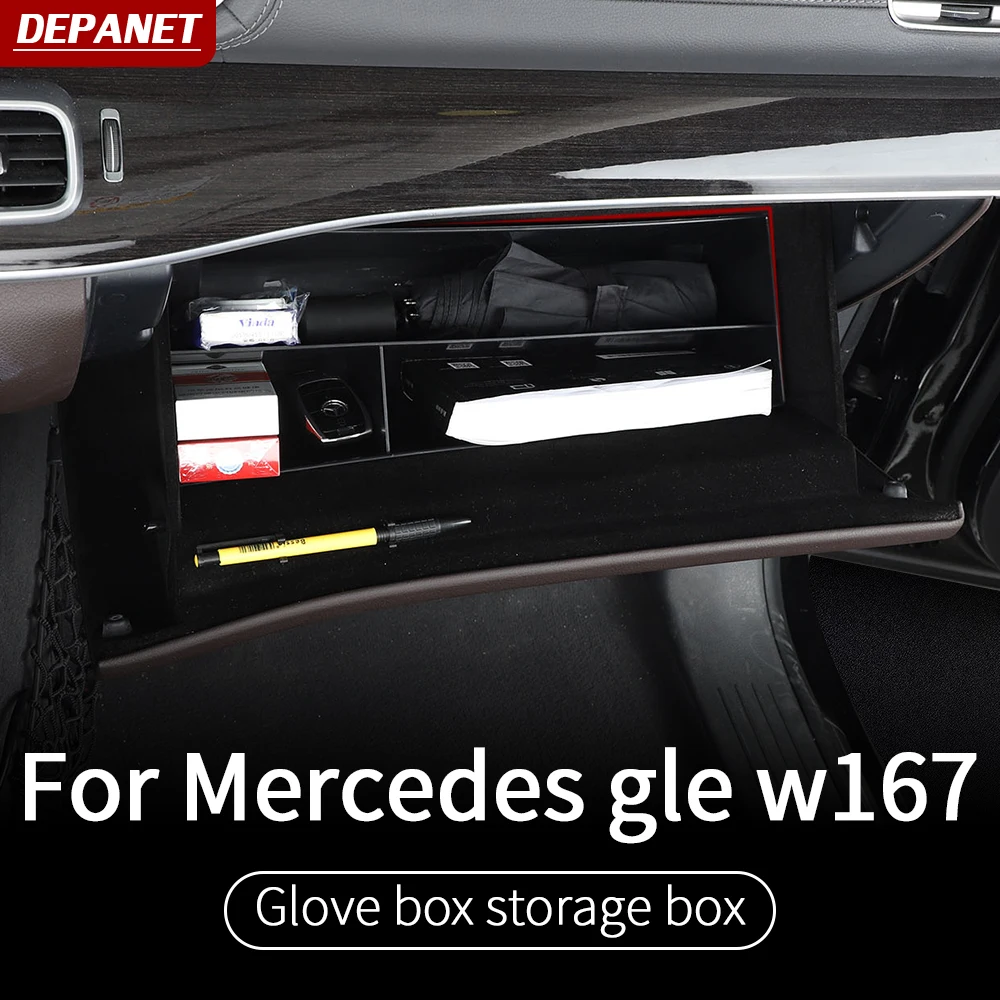 

Glove box storage box for Mercedes 2020~2024 gle w167 v167 cover supplies gls x167 gle 350/amg 450 500e 53 interior accessories