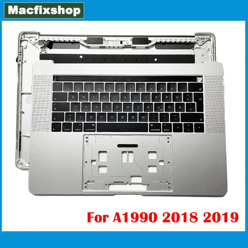 

Silver US UK SP RU EU Azerty Spanish German Danish Russian For MacBook Pro 15" A1990 Topcase Cover Keyboard Touchbar 2018 2019