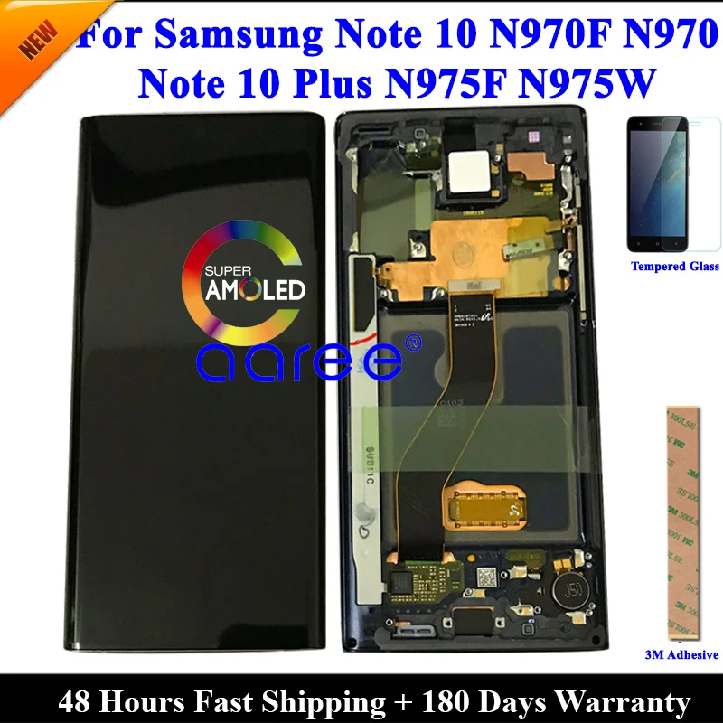 Super AMOLED LCD For Samsung Note 10 LCD Note 10 N970F For SAMSUNG  Note 10 Plus  Disaplay LCD Screen Touch Digitizer Assembly