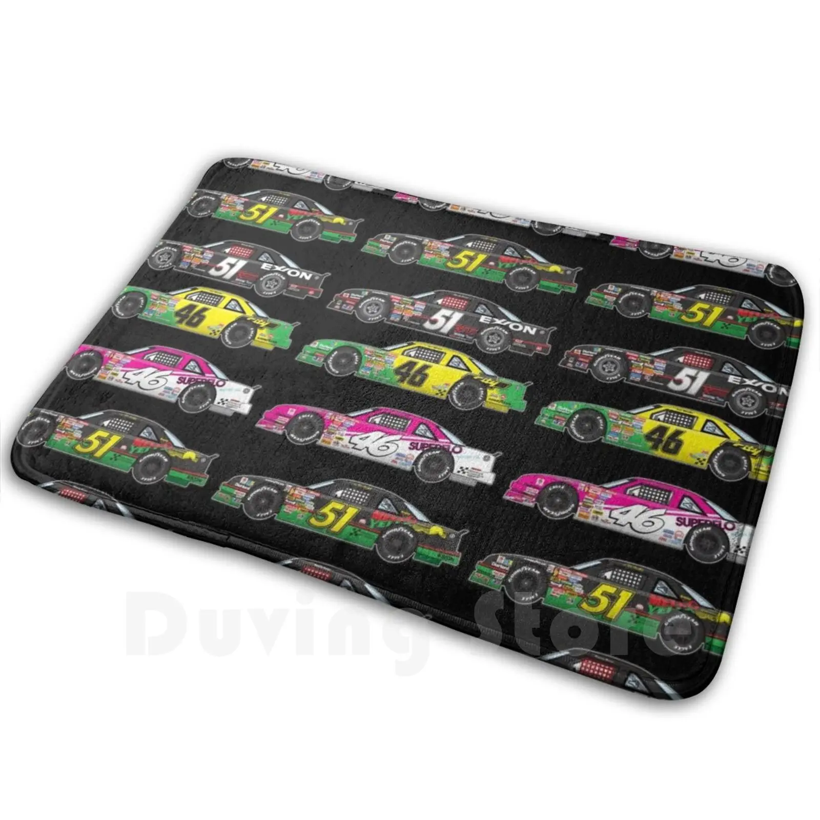 Days Of Thunder Car Collection Illustration , Rowdy Burns Carpet Mat Rug Cushion Soft Non-Slip 51 Mello Yello