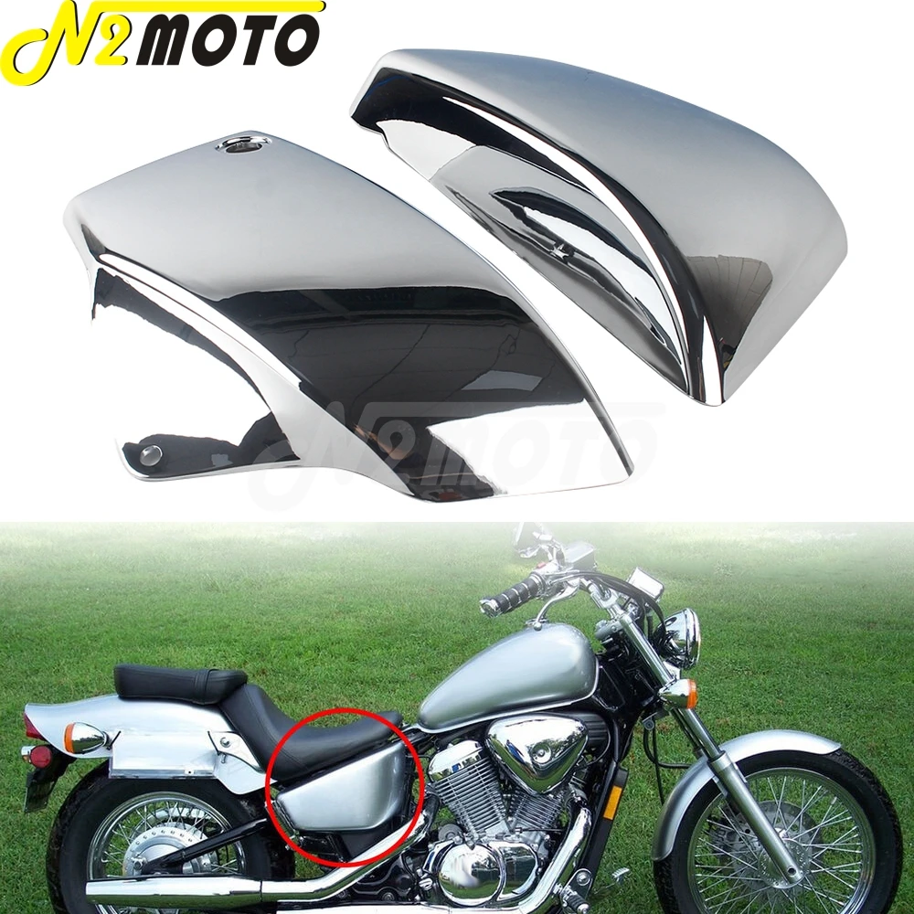 

For Honda VT1100 Shadow ACE Aero Sabre 99-08 2PCS Chrome Motorcycle ABS Plastic Battery Side Engine Covers Protector Accessories