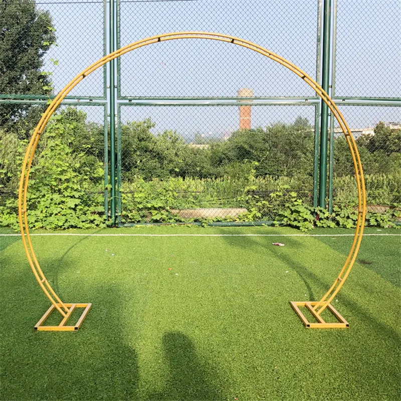 

Wedding Arch Party Backdrop Stand Props Double Round Ring Iron Arch Frame Decorative Flower Arch Door Decoration