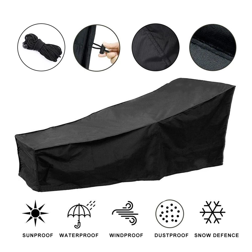 Chaise Lounge Chair Cover Waterproof Lounge Chair Recliner Protective Cover For Outdoor Courtyard Garden Patio #4O