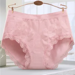 S31 Super Big Size Cotton Panties Women High Rise Pants Jacquard Breathable Underwear Plus Size Female Intimates Briefs