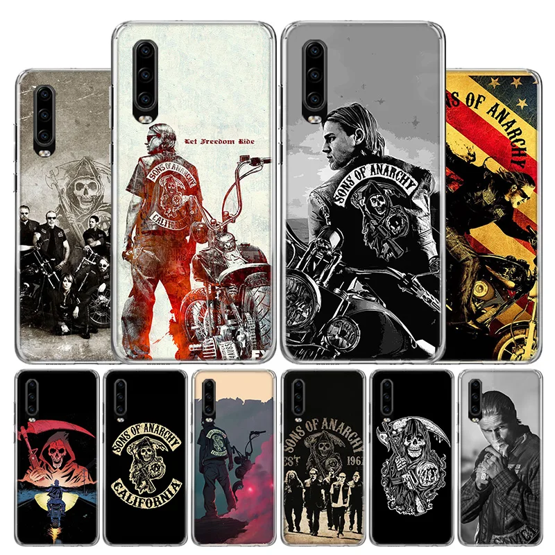 American TV Sons of Anarchy Phone Case For Huawei P30 Lite P40 P20 Pro P10 P50 Mate 40 30 20 10 Art Customized Soft Cover Fundas