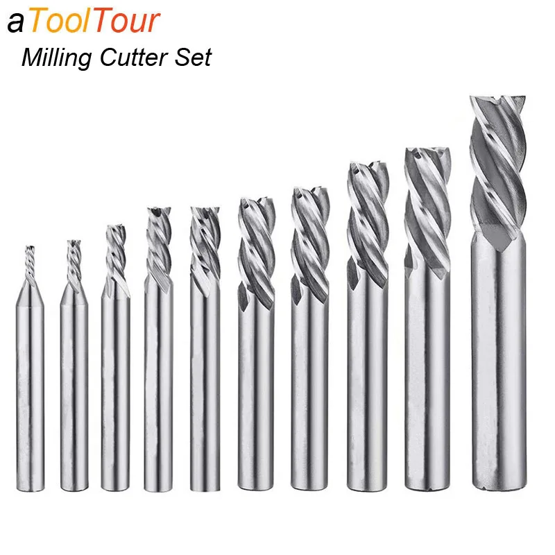 

5PCS HSS-AL Aluminium CNC Milling Cutter Bit Set Straight 6mm Shank 4 Flutes Metal Cutter Drill Router Bits Mill Machine Tools