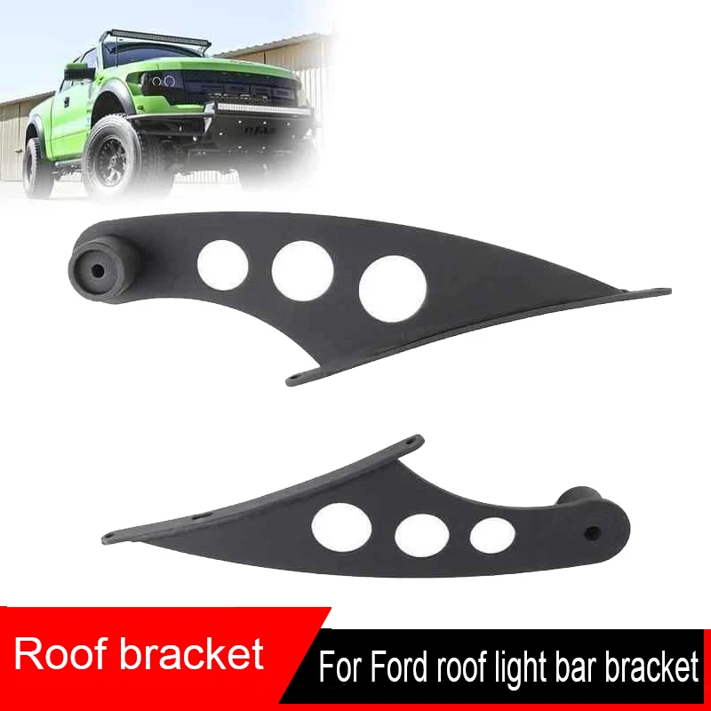 

Roof Mounting Brackets For Ford F150 Raptor 2014-2009 50" Straight LED Work Light bar Upper Windshield Mount Bracket