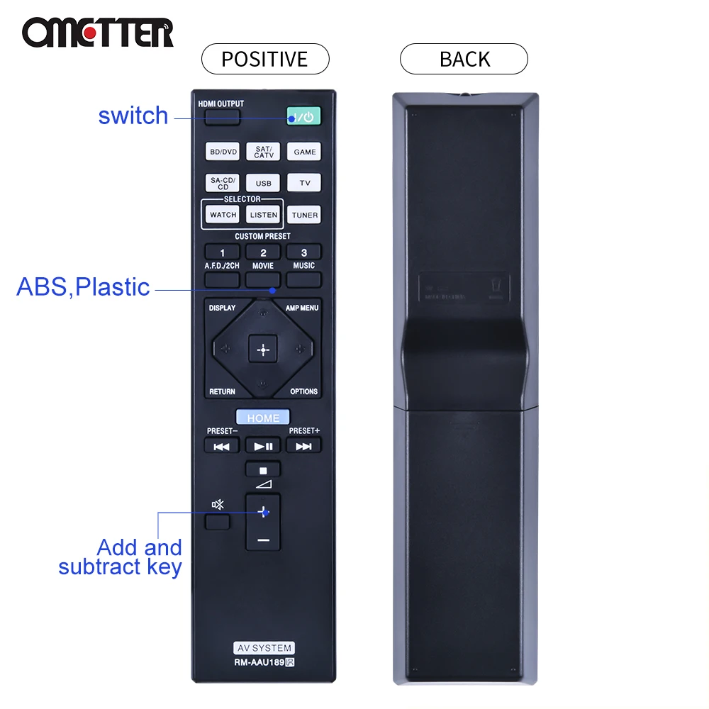 RM-AAU189 sostituire il telecomando per Sony RMAAU189 149270611 1-492-706-11 STR-DN850 STR-DN1050 STR-DN1005D ricevitore AV