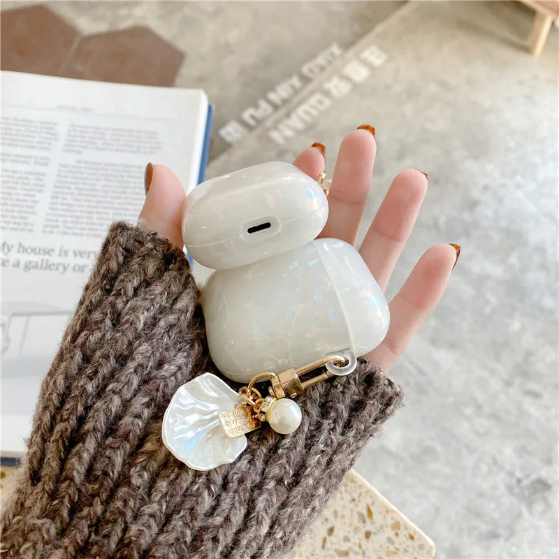 Apple Airpods 4 3 pro 2用の真珠のようなシェル,ワイヤレスヘッドセット用のソフトケース