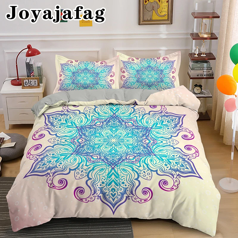 

Psychedelic Mandala Bedding Set 2/3pcs Single Double King Queen Duvet Cover With Pillowcase Bedclothes Bohemia Bed Sets