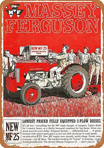 12 x 16 Metal Sign - Massey-Ferguson MF 25 Tractors - Vintage Wall Decor Home Decor