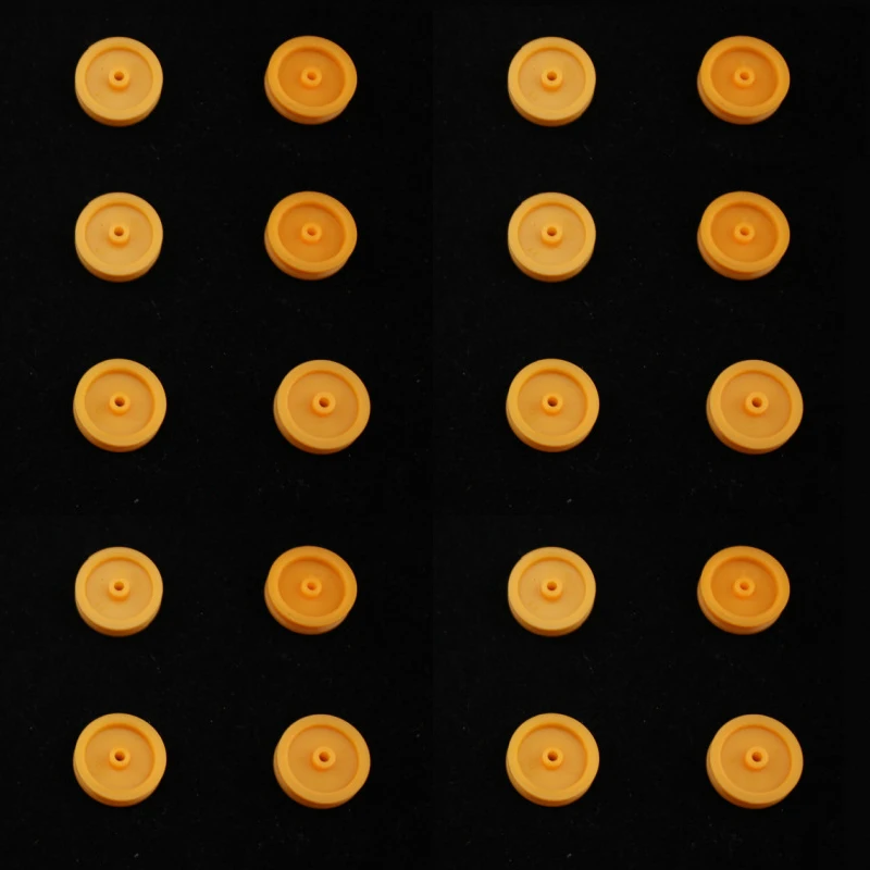 20Pcs/lot 2mm Hole Orange Plastic Belt Pulley For DIY RC Toy Car Airplane Accessories