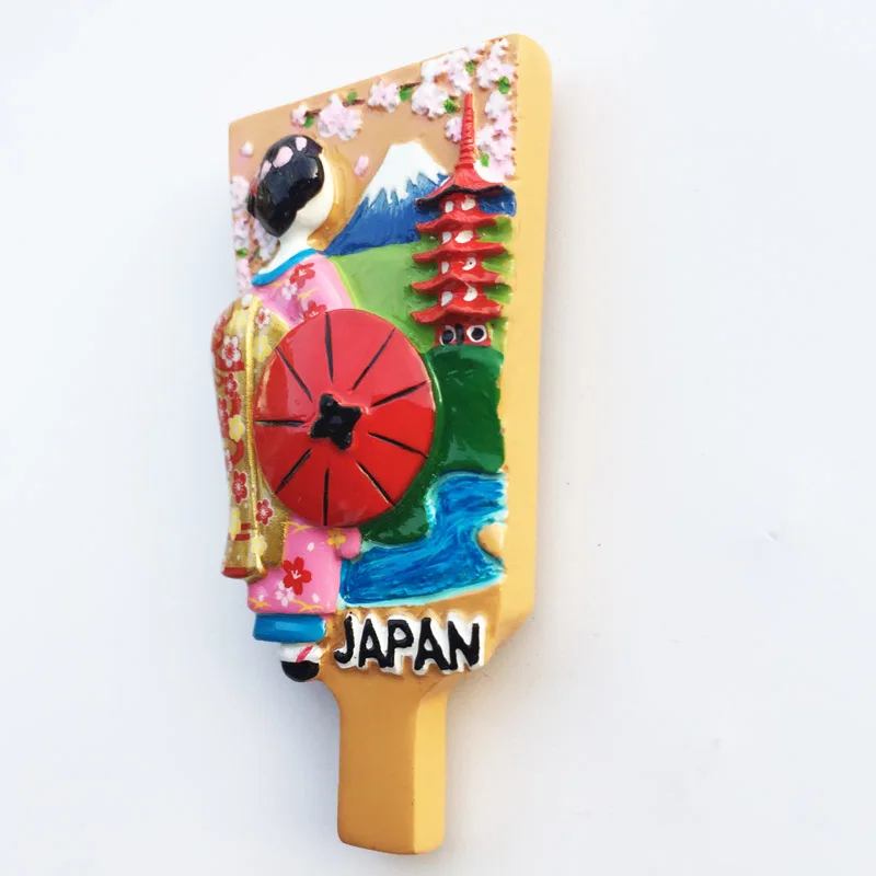 Asia Japan 3D Fridge Magnets Tourist Souvenir Decoration Articles Handicraft Magnetic Refrigerator Collection Gifts