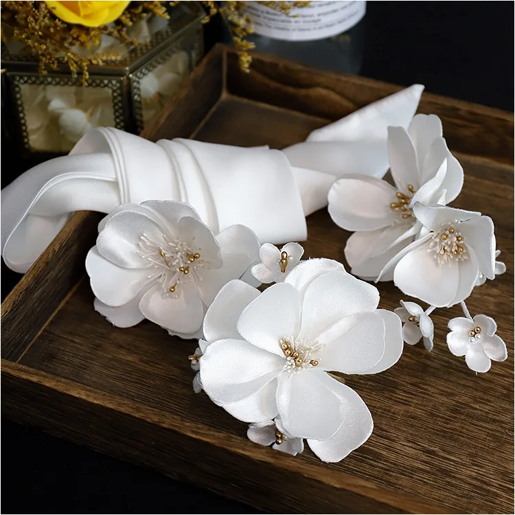 French flower hair band set bridal headdress women hair wear ornament wedding hair accessories