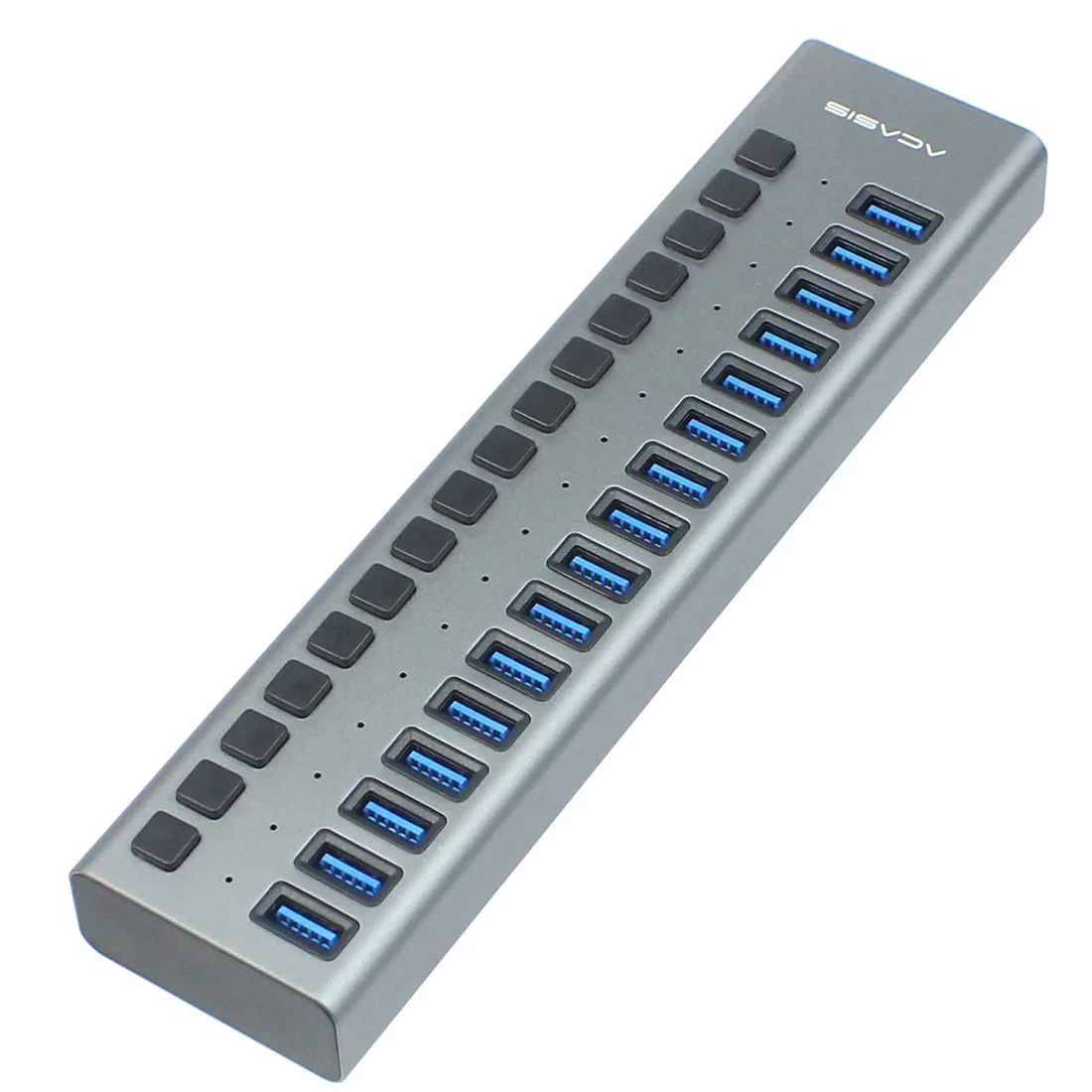 

Usb-хаб 3,0 высокоскоростной 16 портов USB 3,0 разветвитель концентратора ВКЛ./ВЫКЛ. С шнуром питания 12 В 6 А для MacBook ноутбука ПК