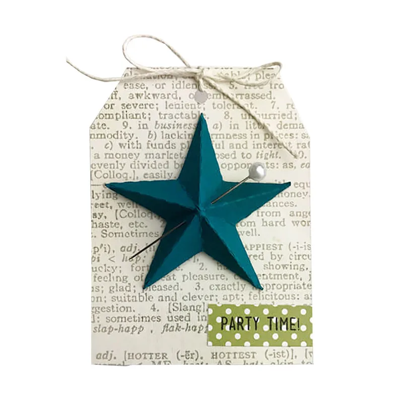 Five-Pointed Star Tag Metal Cut Dies Stencils for Scrapbooking Stamp/photo album Decorative Embossing DIY Paper Cards