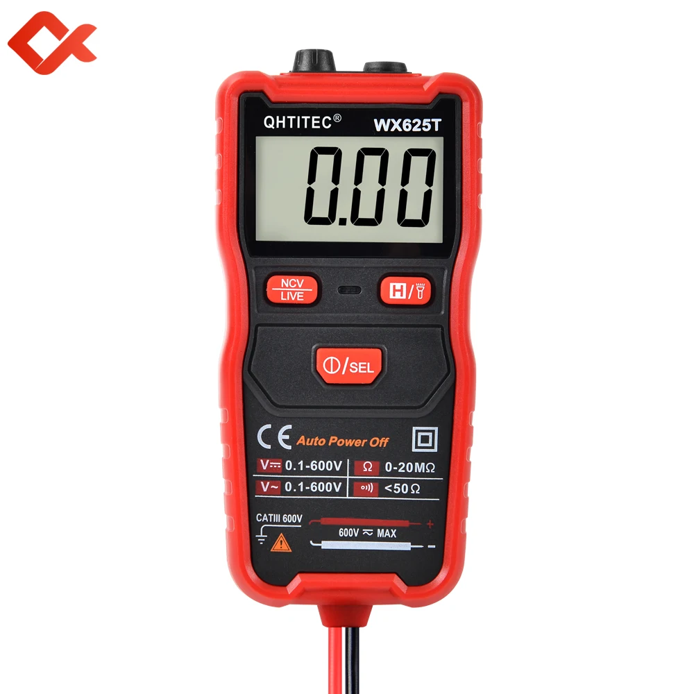 Automatic Multimeter Digital NCV Auto Range AC DC Voltage Ohm Meter Smart Mini Multimeter Repair Tools For Electrician WX625T