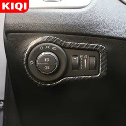 KIQI Car Headlight Fog Lamp Switch Button Decoration Cover Trim Stickers for Jeep Compass 2017 2018 2019 2020 Accessories