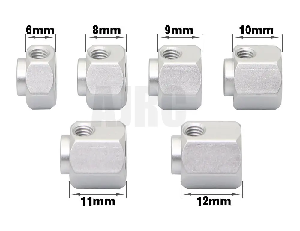 6-12 مللي متر ل 1/10 Trax ل TRX4 G500 K5 المدافع TRX6 g63 RC الشاحنات عجلات قطع غيار السيارات اكسسوارات توسيع محول توسيع Se #6