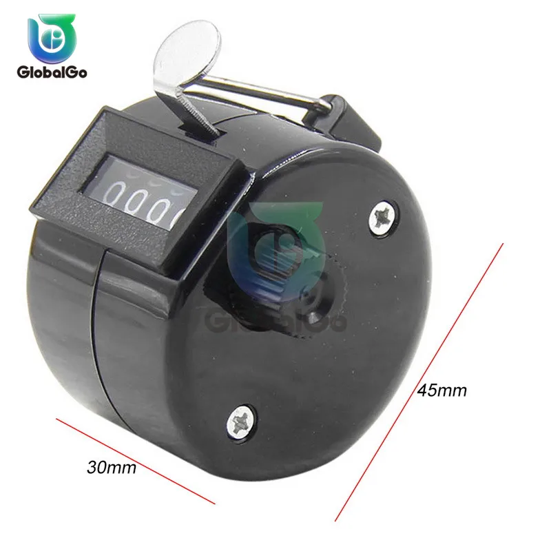 4 Digit Number Counters Hand Finger Mechanical Manual Counting Tally Clicker Timer Outdoor Sport Golf Soccer Counter Key Ring