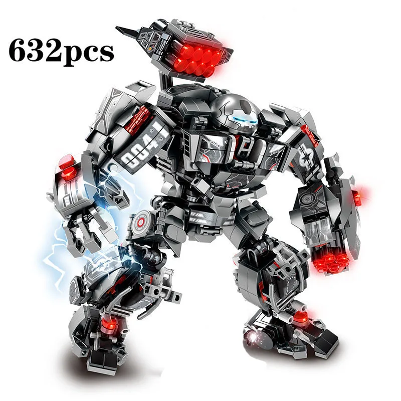 

War Super Iron Armor Robot Building Blocks Military Heroes Mecha Man Figures Weapon Bricks Toys Children Hero Gift