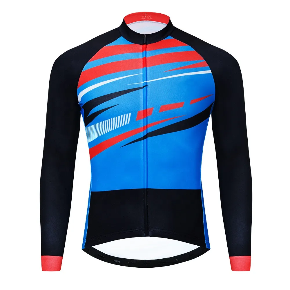 New Mountain Bike Triathlon Long Sleeve Ultraviolet-Proof Breathable Tight Fitting Jersey Suit Cycling Clothes With Pocket