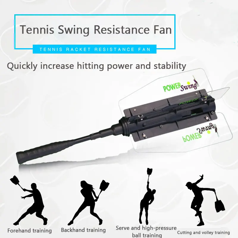 Professional Tennis Trainer, Resistance Paddle Racket Fan Trainer To Increase Swing Speed, Explosive Power Accessories