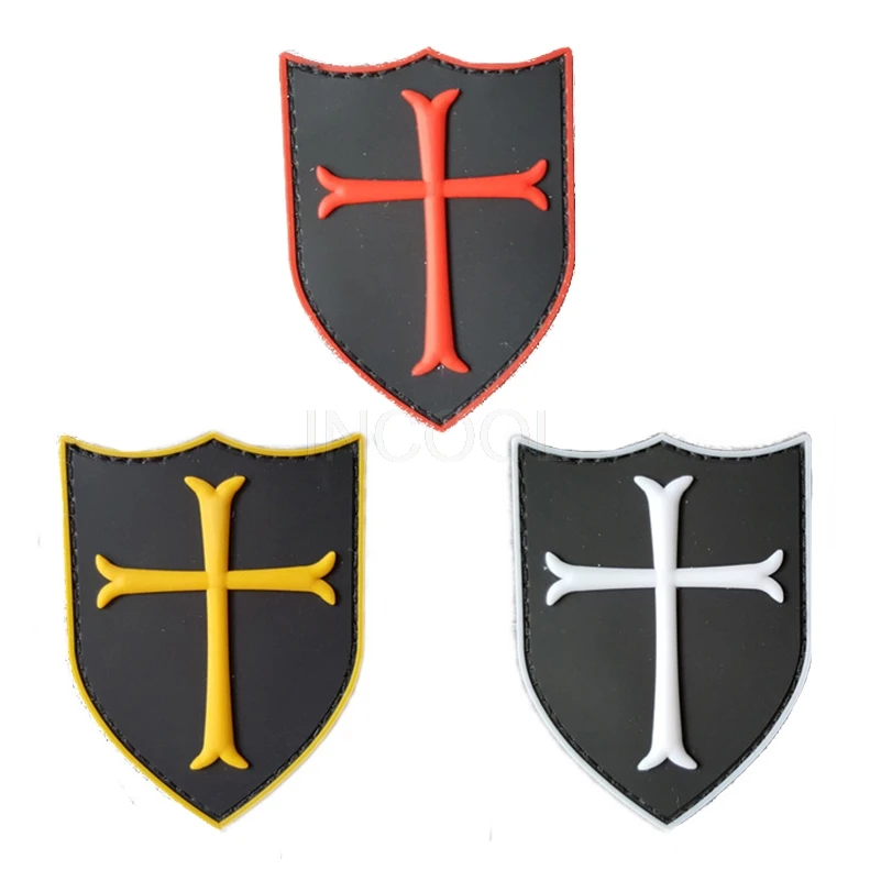 Parche bordado Templarios - PVC para chaqueta, ropa y mochila - imagen 2