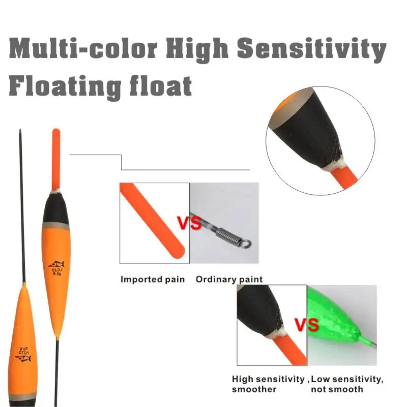 Topline Tackle 10PCS/bag Fishing Floats Mix Color Smart Float Kit Luminous Floating Fishing Light Fishing Float and Bobber Kit