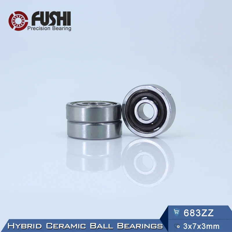 683 Hybrid Ceramic Bearing 3*7*3 mm ABEC-1 1PC Industry Motor Spindle 683HC Hybrids Si3N4 Ball Bearings 3NC 683ZZ