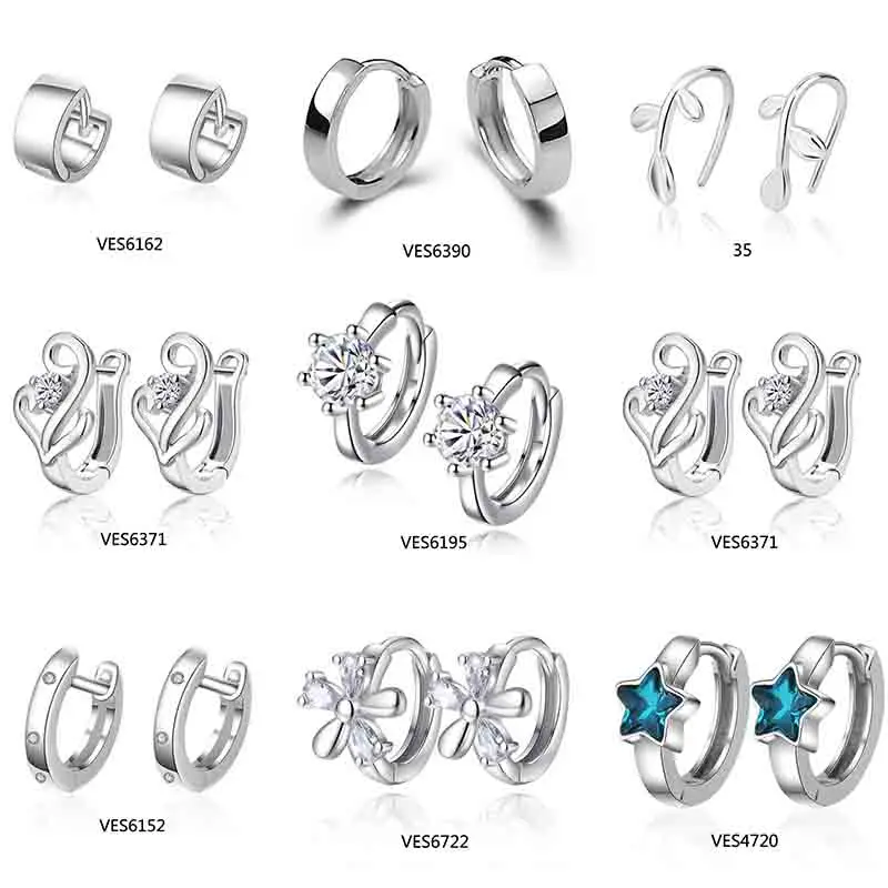 XIYANIKE Silver Color Prevent Allergy Small Stud Earring for Women Wedding Couple Trendy Geometric Handmade Paety Jewelry