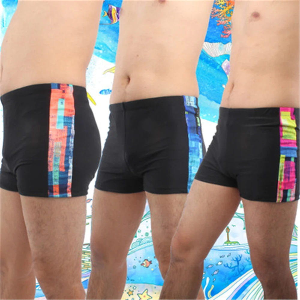 European and American fashion clash trousers flat-corner men's swimming trunks men's beach trunks MS016