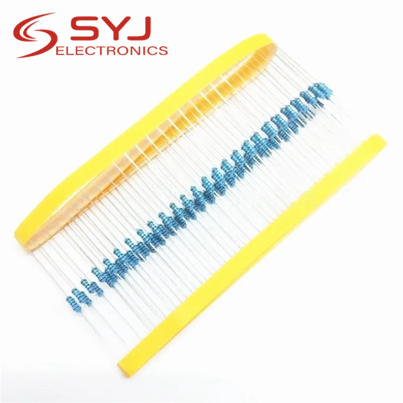 100pcs 1/4W Metal film resistor 1R ~ 1M 100R 220R 330R 1K 1.5K 2.2K 3.3K 4.7K 10K 22K 47K 100K 100 220 330 1K5 2K2 3K3 4K7 ohm