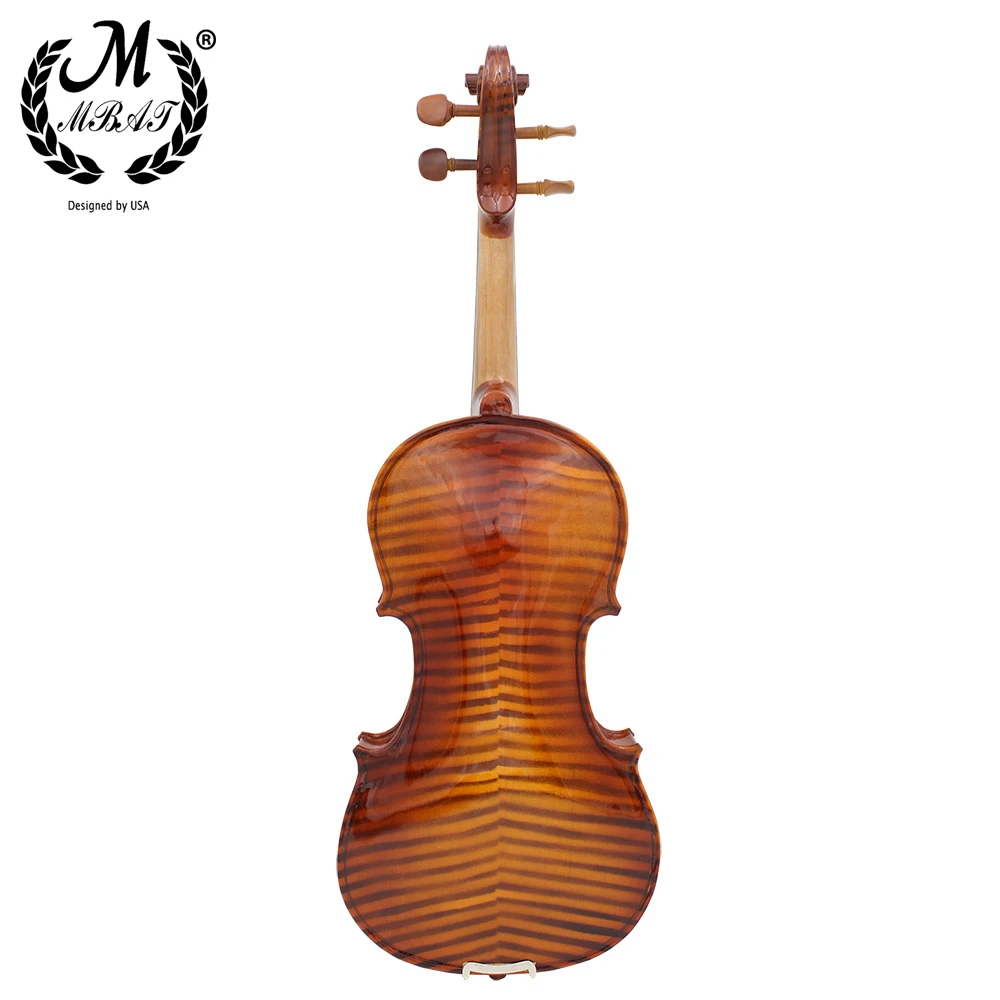 M MBAT Bright Spruce Violin 4/4 3/4 1/4 1/2 Natural Acoustic Fiddle Stringed Instrument With Bow PC Case Music Accessories Set