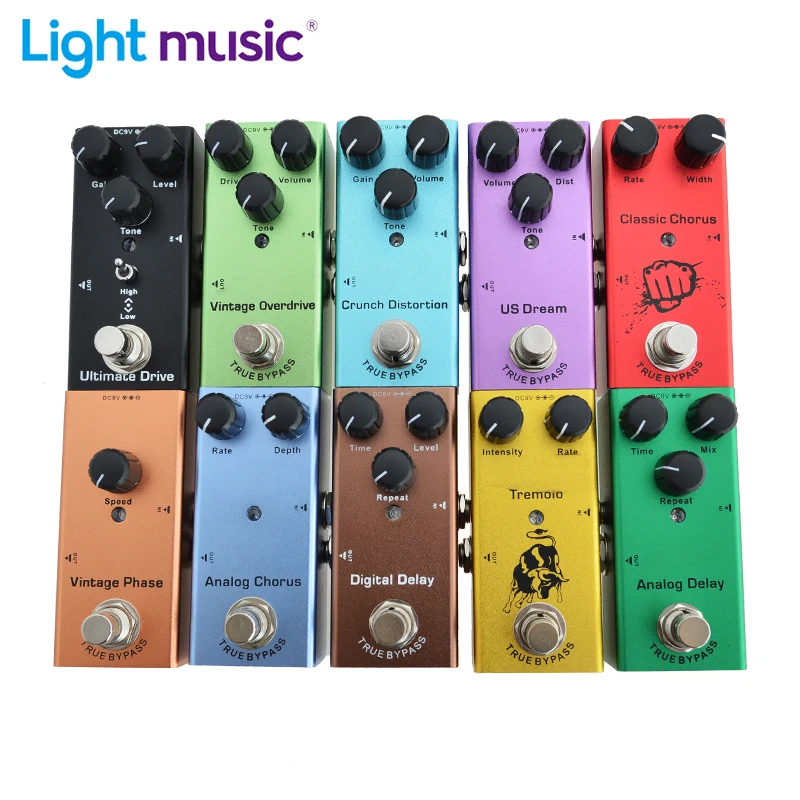 Electric Guitar Pedal Vintage overdrive/US Dream/Classic Chorus/Vintage Phase/Tremolo/Analog delay/Digital Delay/Ultimate Drive