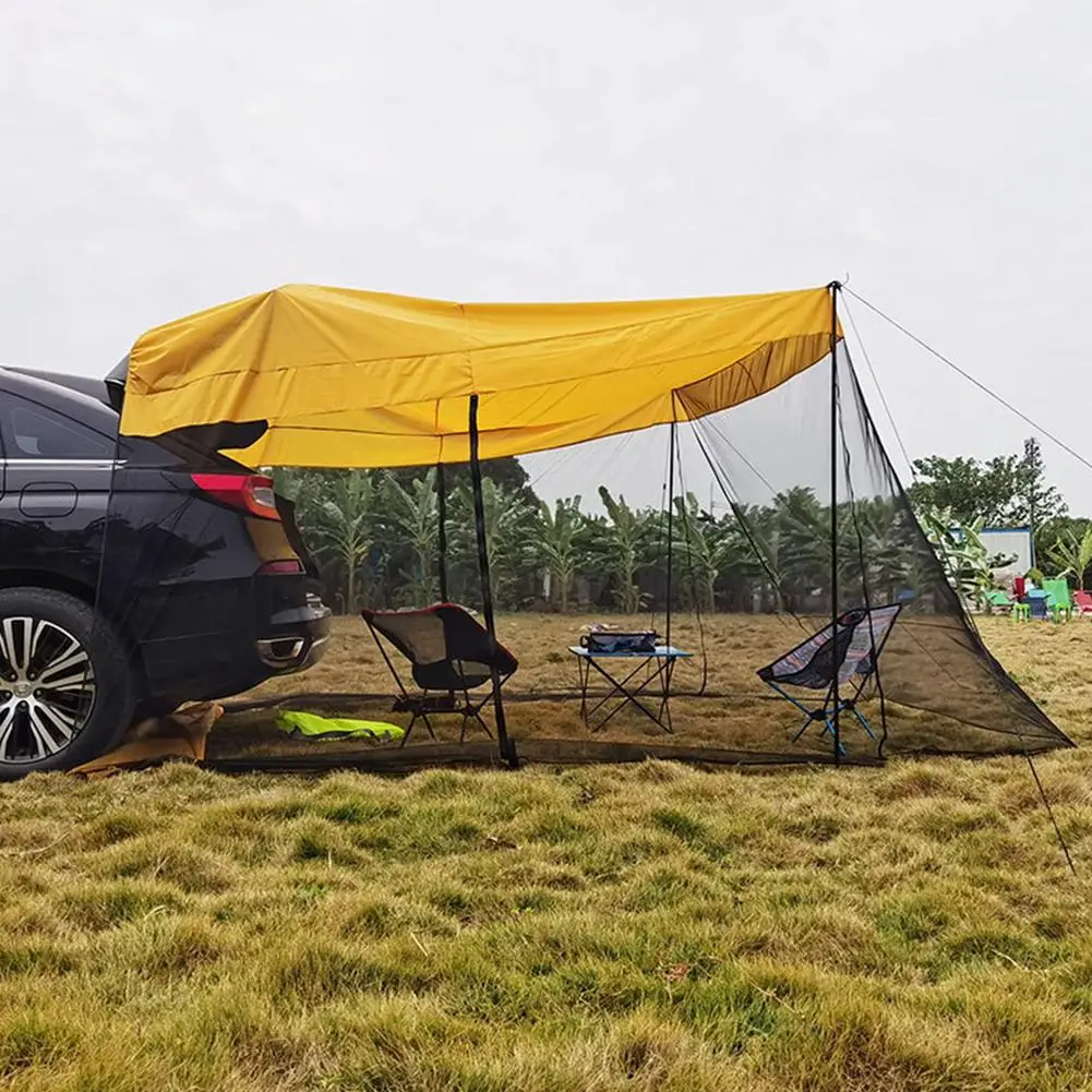 Car Trunk Tent Waterproof Auto Side Awning Rear Extension Sunshade Tent For Self-driving Travel Camping Picnic Tail Tent