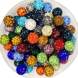 Good Quality 10mm All Colors 7-row Rhinestones 2holes Clay Shamballa Beads For Bracelet Pendant Jewelry Accessories DIY