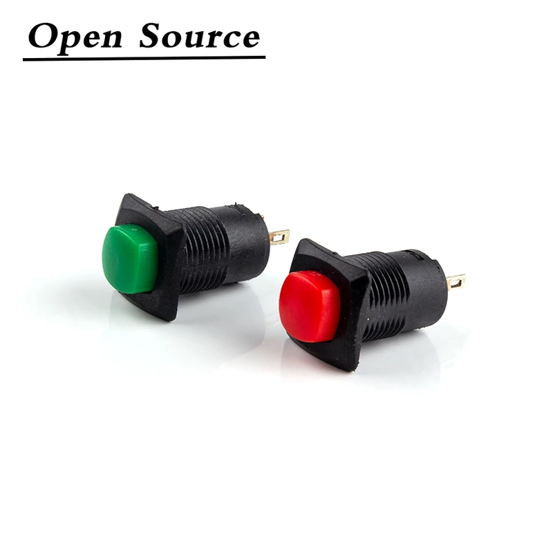 10 Pcs/lot DS-425 DS-426 Self-locking 2 Pin 250V 1.5A Push Button Switch Tactile Tact Switch Direct Patch Metal Interruptor M12