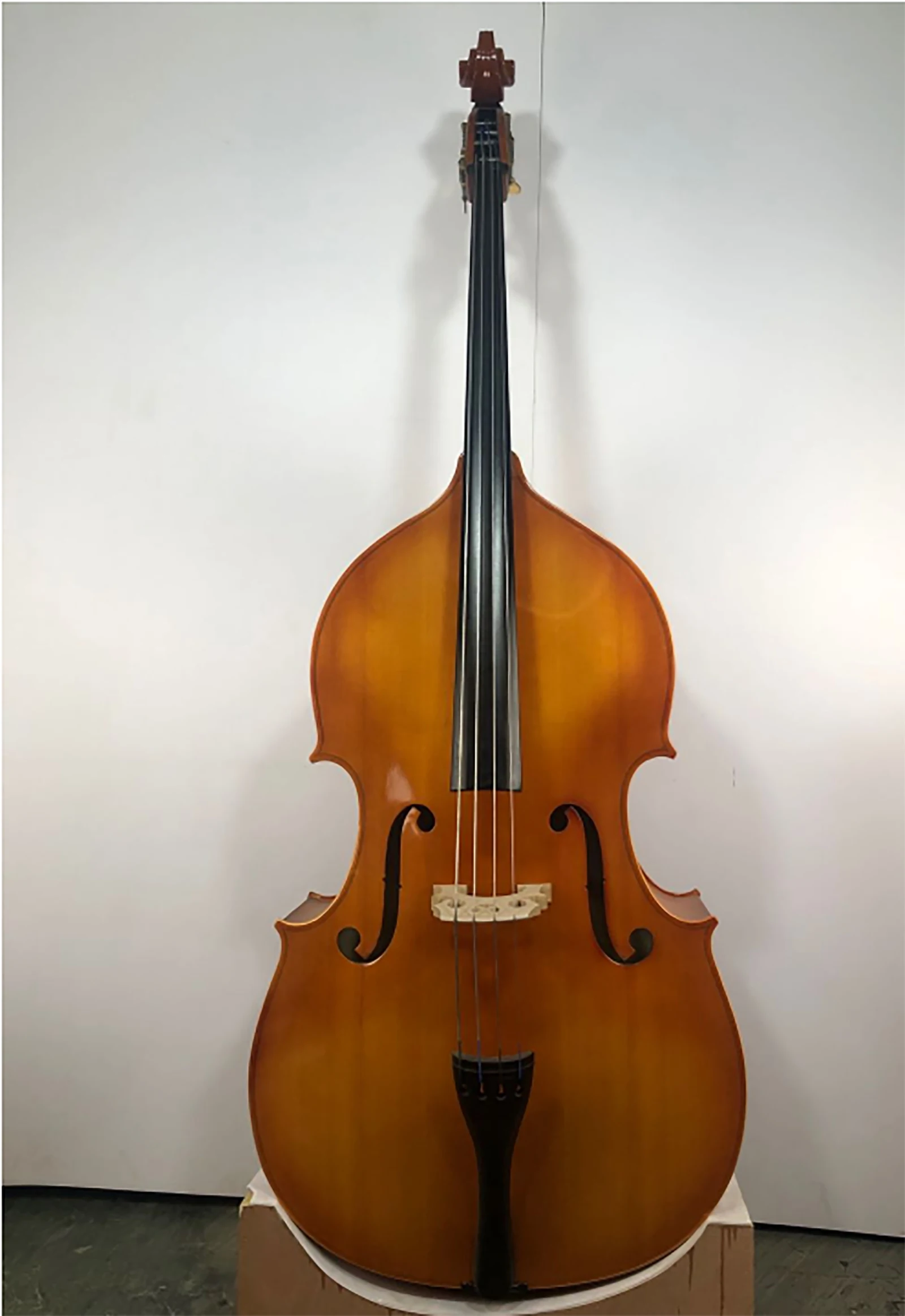 Popular Wood Double Bass, Hand Made Upright Bass with All Accessories, 3/4 Contrabass Veneer Plywood, 4 Strings, 3/4