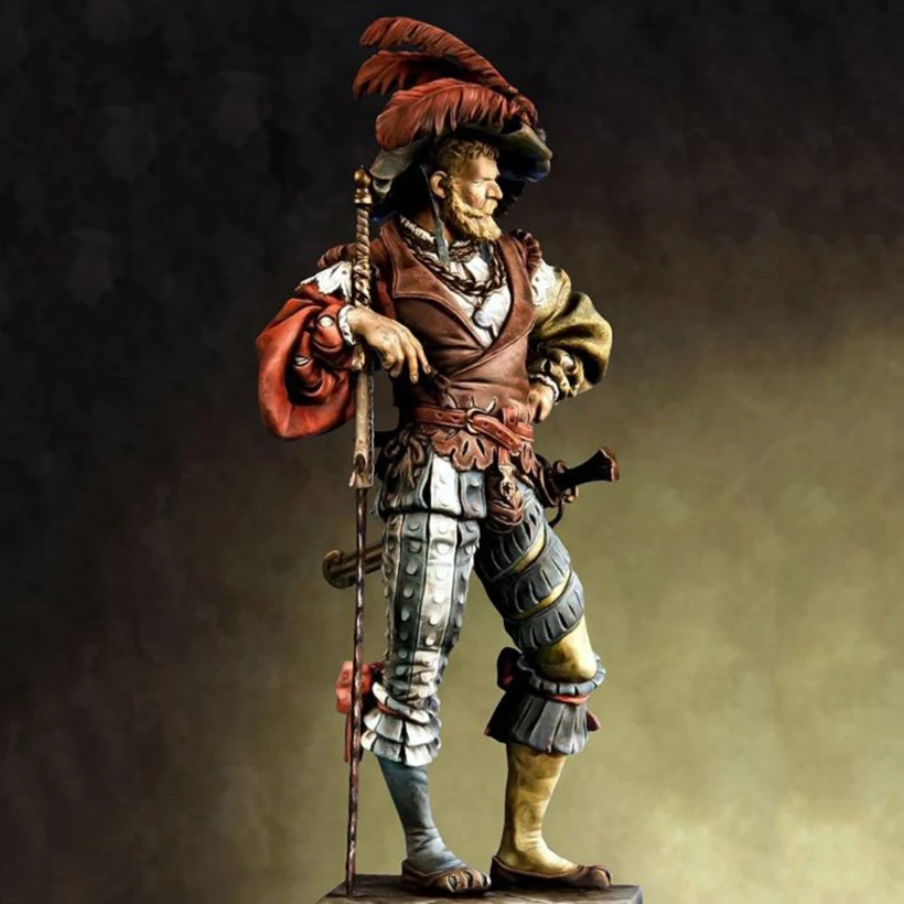 Autoportante nuovo non assemblato 1/18 antico ufficiale uomo stand figura in resina Kit modello non verniciato