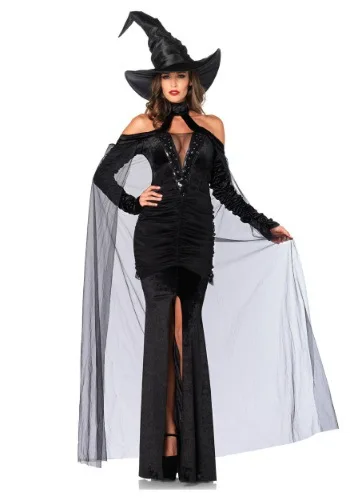 Najnowszy produkt Sexy Halloween kobiety kostium dorosłych kostiumy Halloween strój czarownicy kostiumy wampirów płaszcz